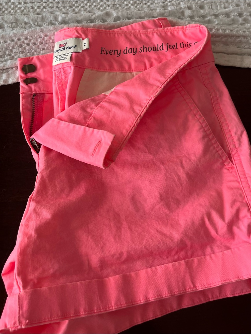 Vineyard Vines Pink Cotton Chino Shorts